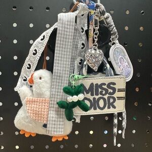👉 Miss Dior Style Bag Charm Set | Plush Duck & Mini Bag | Exact Set Shown